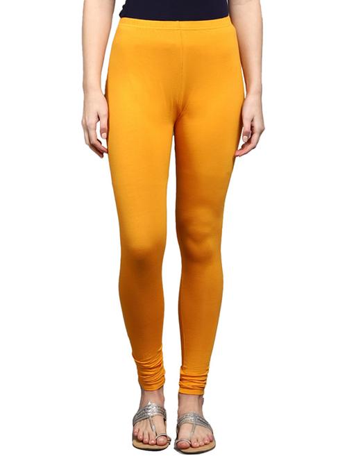 yellow cotton churidars & leggings - 19619285 - Very Small Image - 1