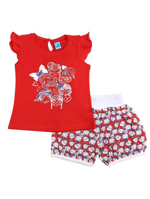 kids quirky printed shorts set - 19619331 - Very Small Image - 1