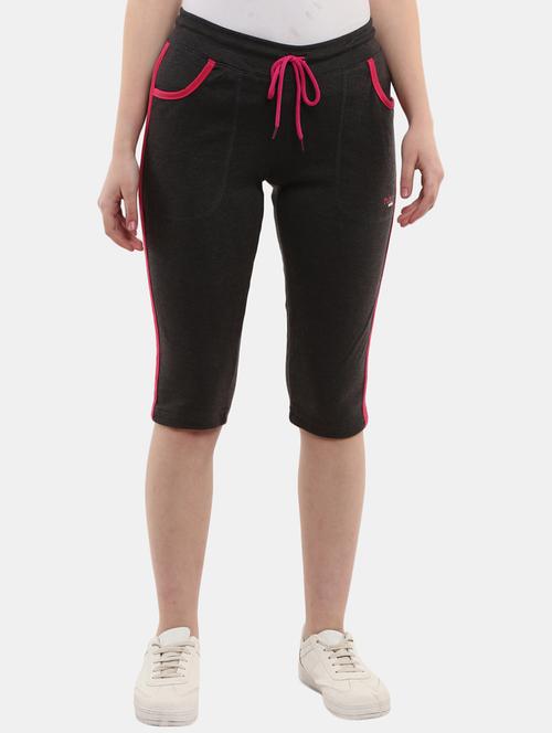charcoal cotton regular capri with drawstring - 19619699 - Very Small Image - 1