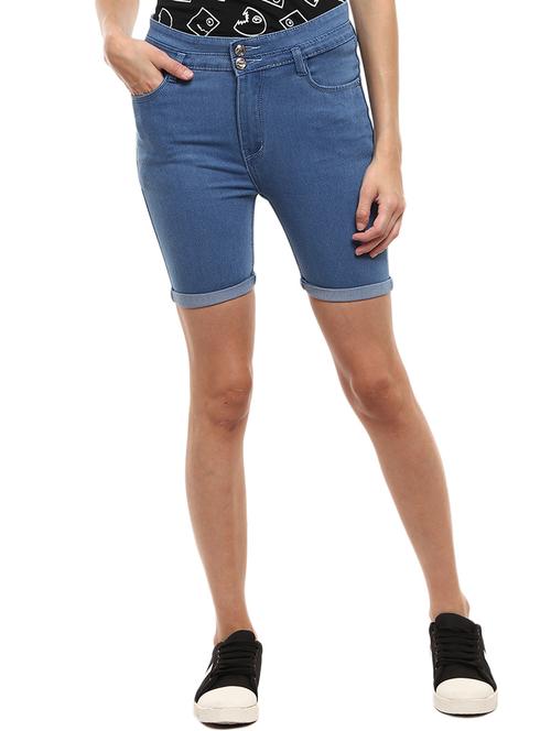 light blue solid denim capri - 19619701 - Very Small Image - 1