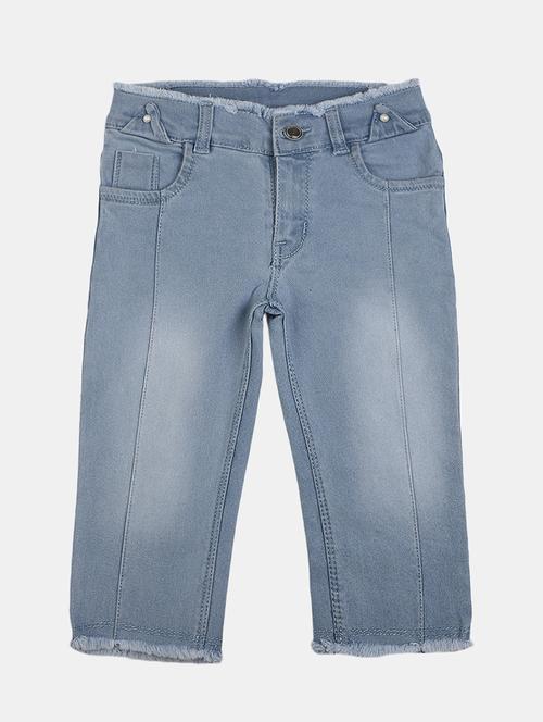 girls denim shorts and three-fourth - 19619989 - Very Small Image - 1