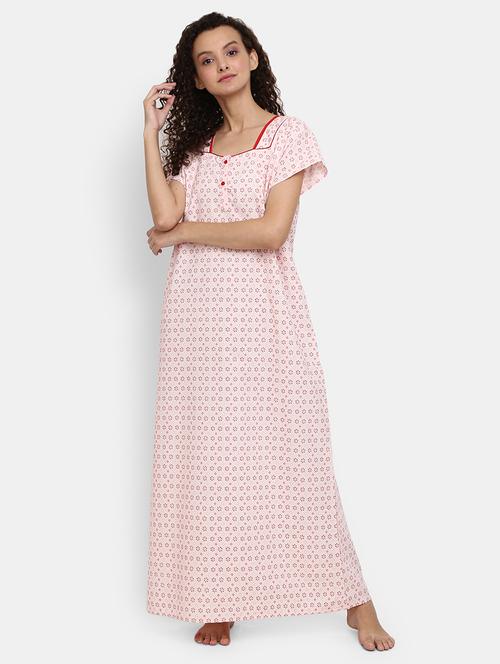 women's floral print sleepshirts & nighty - 19620138 - Very Small Image - 1