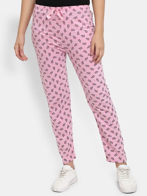 women mid rise typographic printed pajama - 19620200 - Very Small Image - 1