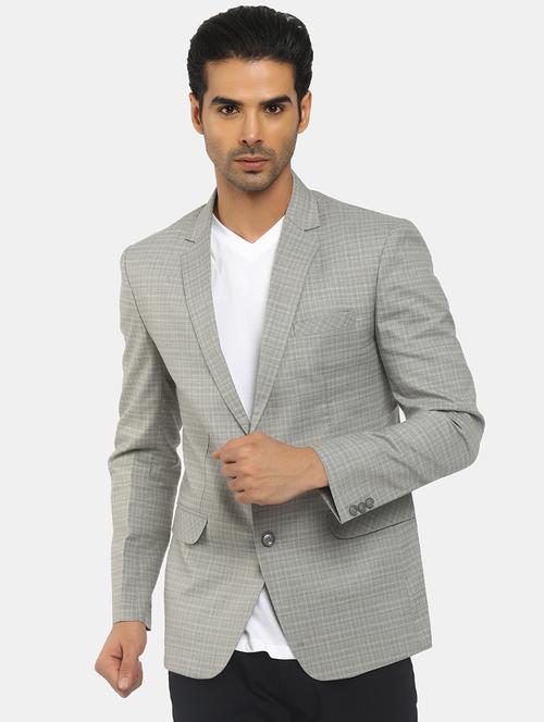 checkered print single breasted formal blazer - 19620485 - Very Small Image - 1