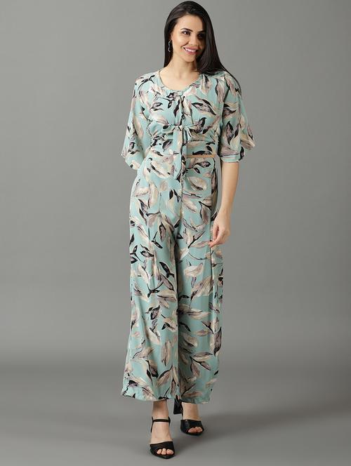 leaf print top and palazzos set co-ord - 19620545 - Very Small Image - 1