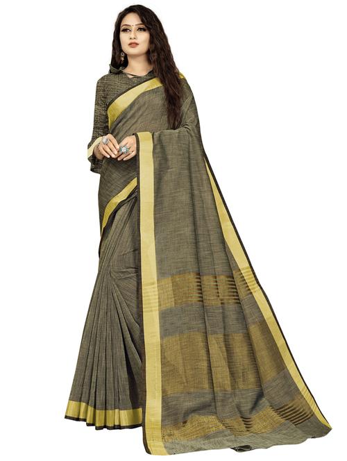 green woven self designed saree with blouse - 19622202 - Very Small Image - 1