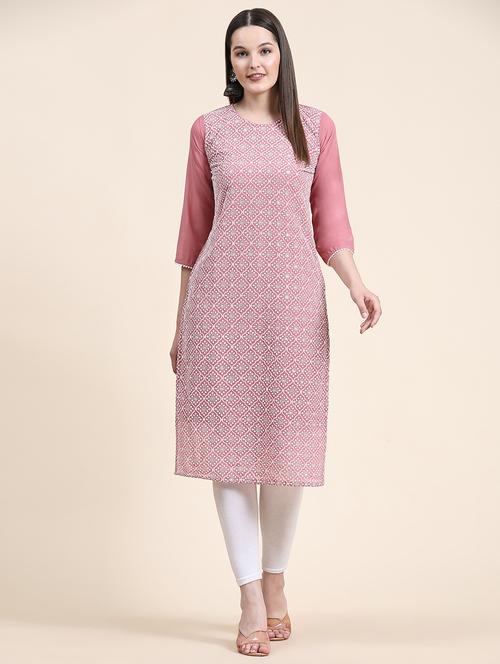 women's straight kurta - 19624850 - Very Small Image - 1