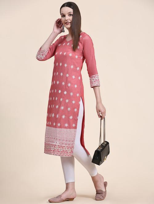 women's straight kurta - 19624860 - Very Small Image - 1