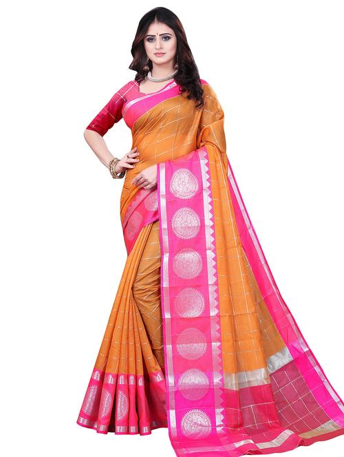 multi colored cotton dharmavaram saree with blouse - 19624887 - Very Small Image - 1