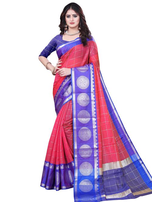 multi colored cotton banarasi saree - 19624889 - Very Small Image - 1