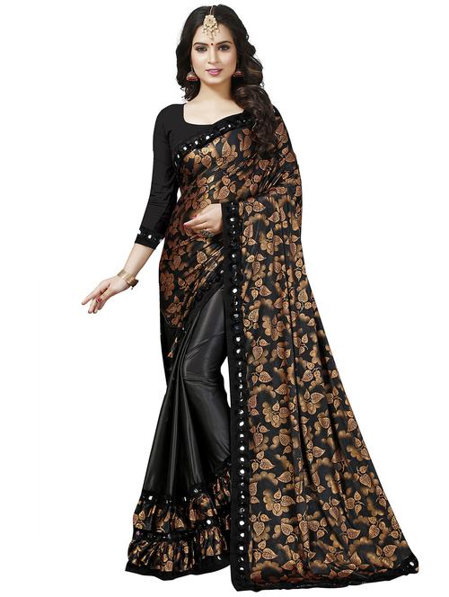 black bollywood saree - 19624954 - Very Small Image - 1