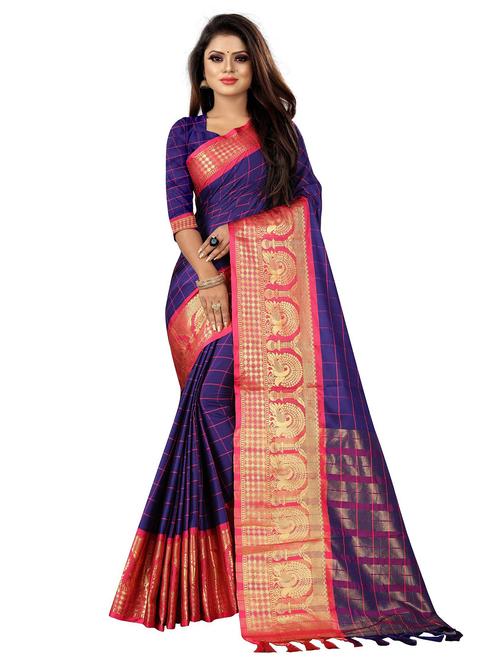 multi colored cotton banarasi saree - 19625140 - Very Small Image - 1