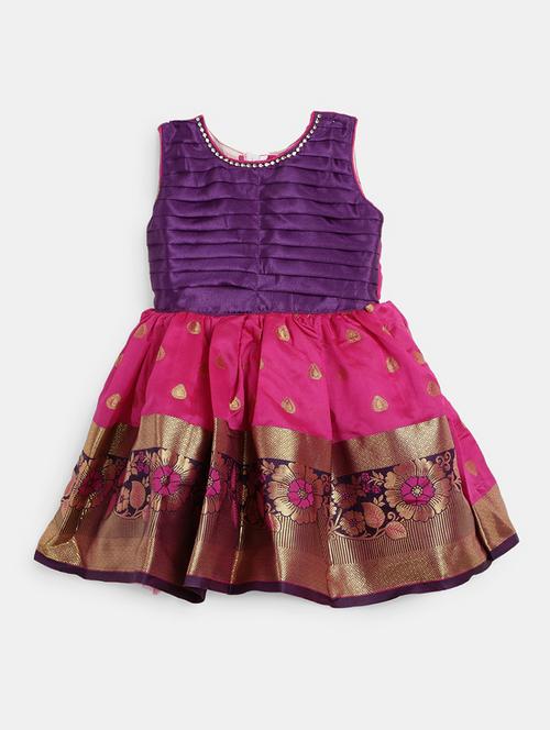 girls round neck sleeveless frock - 19626484 - Very Small Image - 1