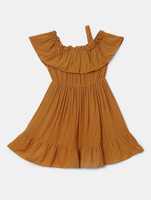 girls asymmetric neck sleeveless frock - 19626525 - Very Small Image - 1
