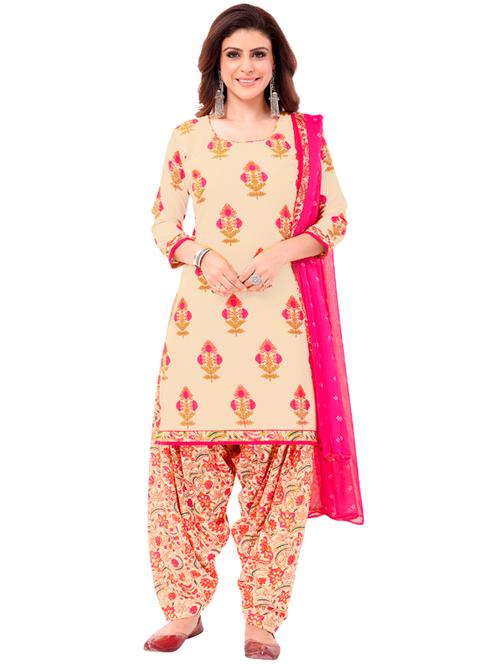 printed unstitched patiyala suit set - 19626627 - Very Small Image - 1