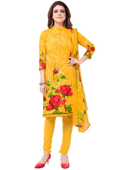 florals prints churidaar suit - 19626628 - Very Small Image - 1