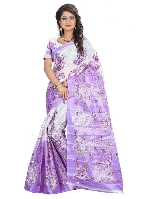 women's paisley lavender colored saree - 19626887 - Very Small Image - 1