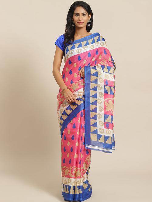 women's self design pink colored saree - 19626966 - Very Small Image - 1