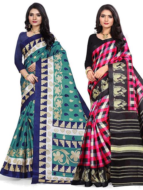 women's saree combo with blouse - 19627576 - Very Small Image - 1