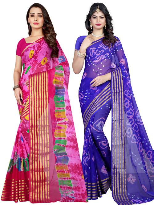 women's saree combo with blouse - 19627875 - Very Small Image - 1
