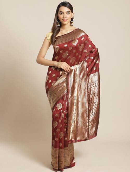 women's banarasi saree - 19627911 - Very Small Image - 1