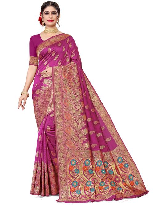 women's banarasi saree - 19627913 - Very Small Image - 1