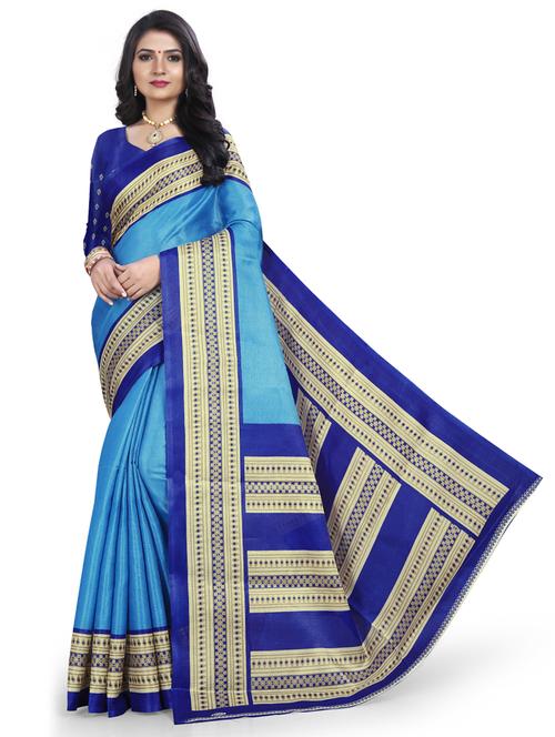 women's self design blue colored saree - 19627926 - Very Small Image - 1