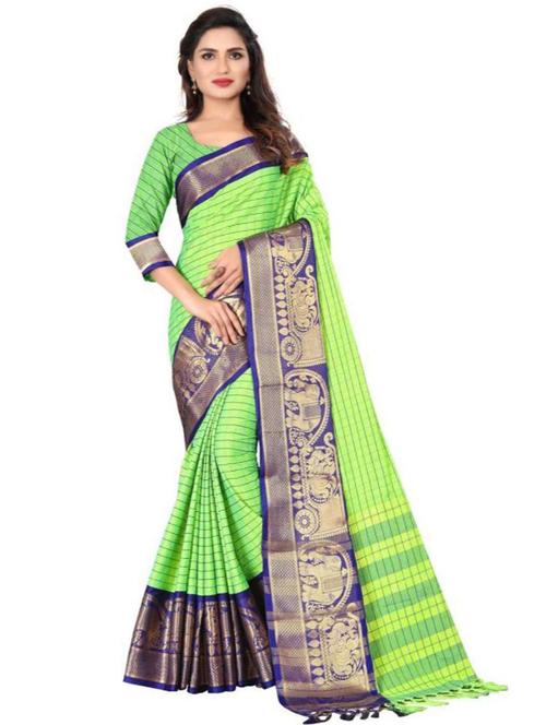 women's banarasi saree with blouse - 19628065 - Very Small Image - 1
