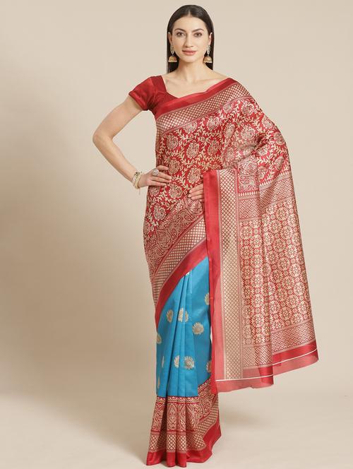 women's banarasi saree with blouse - 19628211 - Very Small Image - 1