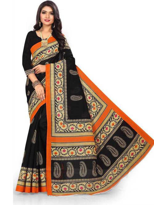 self designed printed saree with blouse - 19628738 - Very Small Image - 1