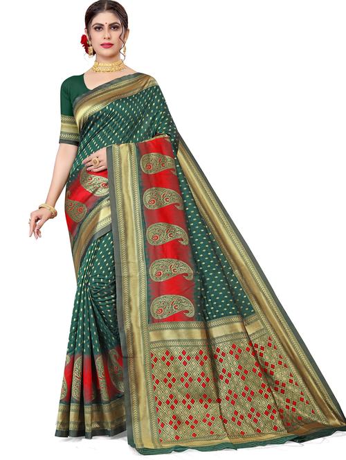 women's self design sea green colored saree - 19628911 - Very Small Image - 1