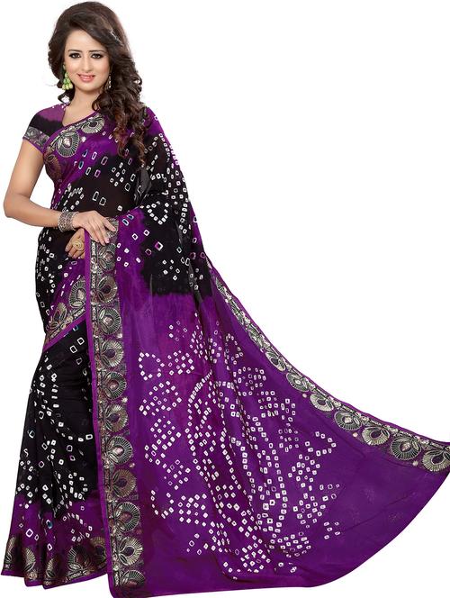 bandhani printed saree - 19630570 - Very Small Image - 1