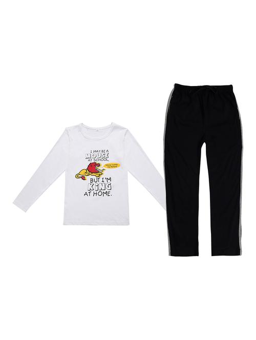 girl full length night suit set - 19634301 - Very Small Image - 1