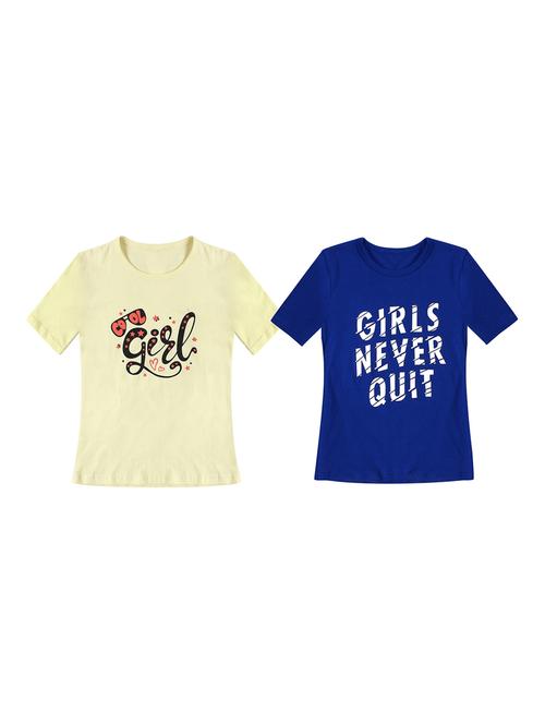 girls pack of 2 printed regular tees - 19635328 - Very Small Image - 1