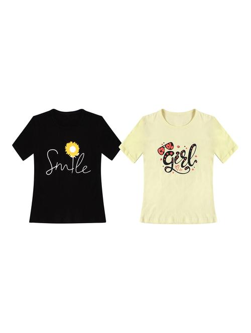 girls pack of 2 printed regular tees - 19635344 - Very Small Image - 1