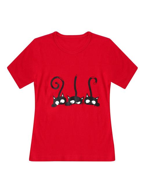 girls round neck printed regular tee - 19635349 - Very Small Image - 1