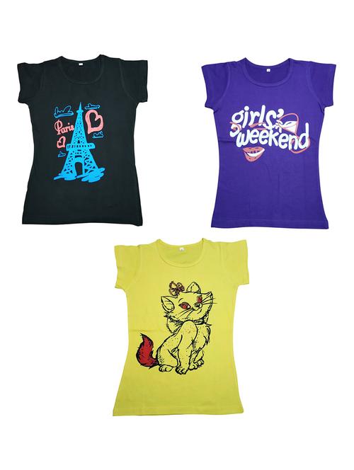 pack of 3 printed tee - 19635523 - Very Small Image - 1