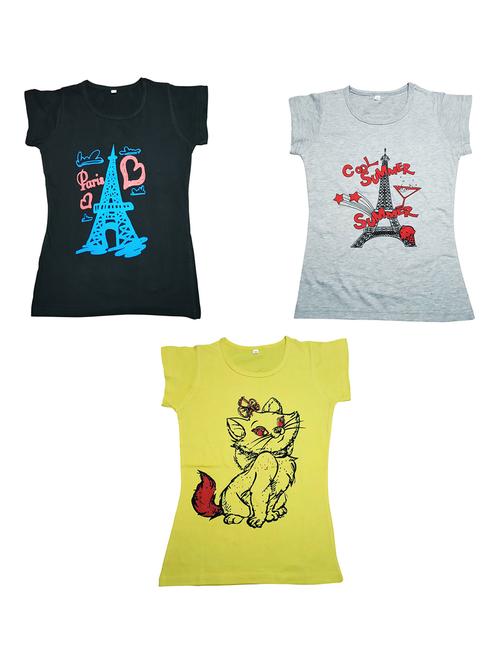 pack of 3 printed tee - 19635535 - Very Small Image - 1