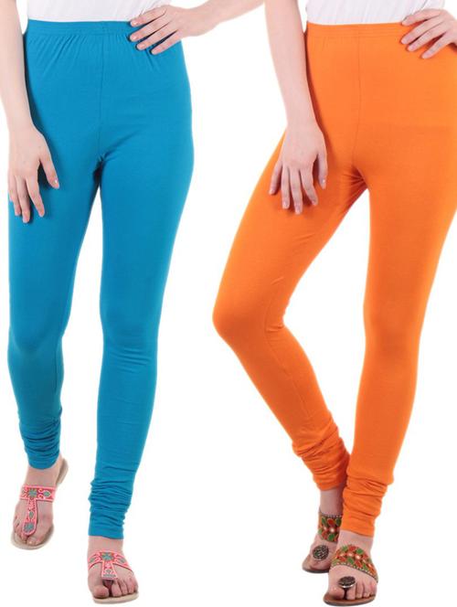 pack of 2 solid leggings - 19637457 - Very Small Image - 1