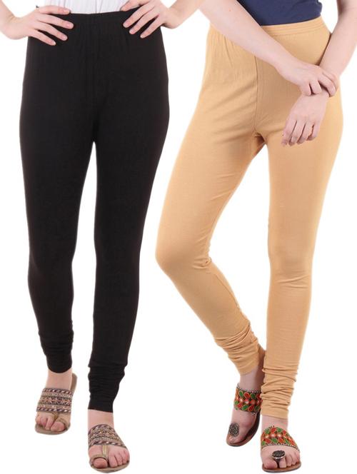 pack of 2 solid leggings - 19637468 - Very Small Image - 1