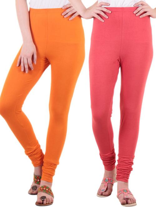 women's solid leggings combo - 19637536 - Very Small Image - 1