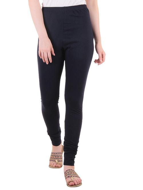 dark blue cotton blend leggings - 19637565 - Very Small Image - 1