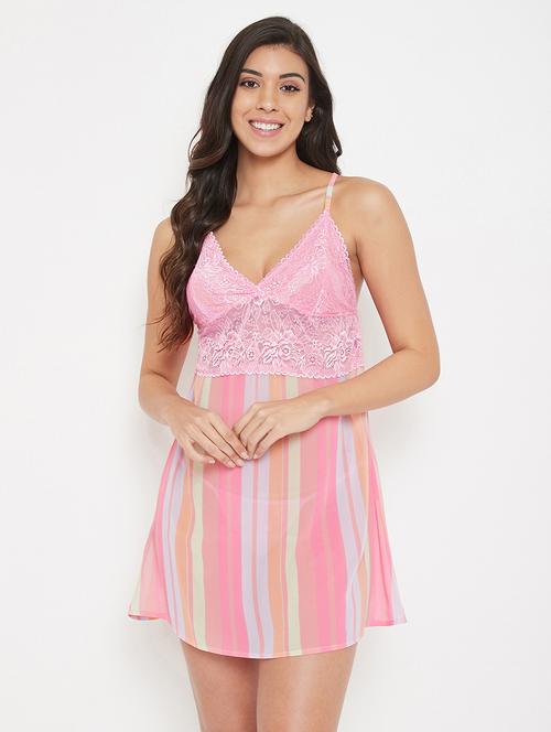 v neck solid babydoll - 19637667 - Very Small Image - 1