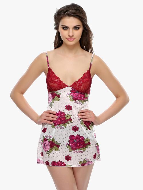 v neck printed babydoll - 19637673 - Very Small Image - 1
