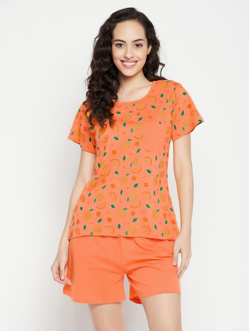 printed shorts set nightwear set - 19637924 - Very Small Image - 1