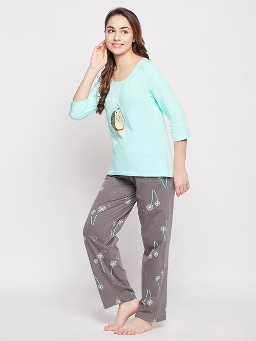 printed pyjama set nightwear set - 19638025 - Very Small Image - 1