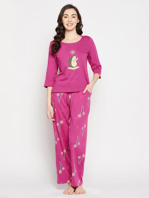 printed pyjama set nightwear set - 19638041 - Very Small Image - 1