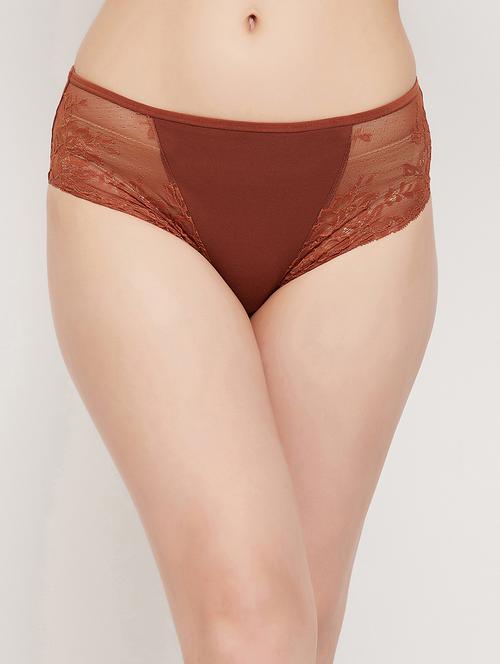 brown cotton hipster panty - 19638375 - Very Small Image - 1