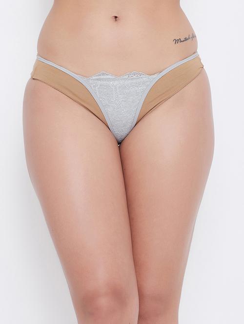 grey lace regular panty - 19638547 - Very Small Image - 1