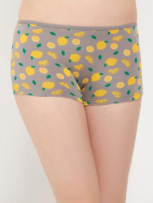 grey cotton boy shorts panty - 19638957 - Very Small Image - 1